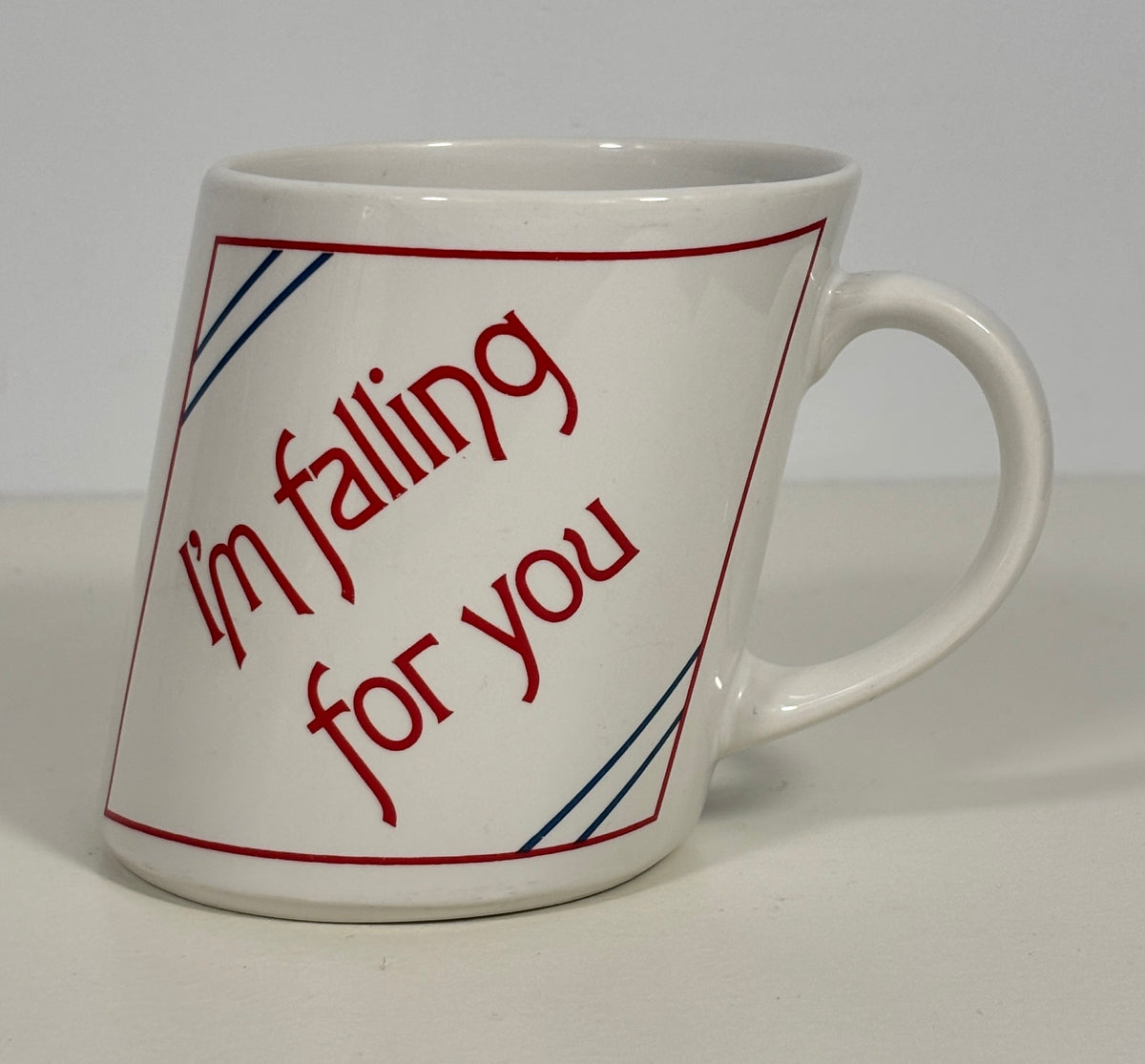 Papel I’m Falling For You Vintage Slanted Coffee Mug