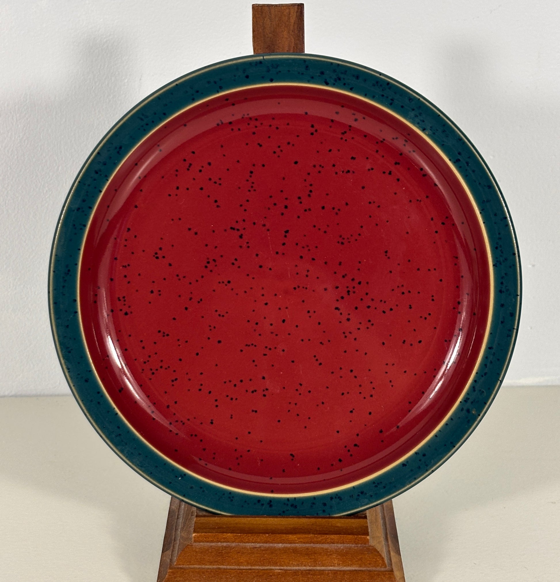Denby Harlequin Red and Green Bread Plate