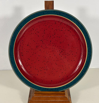 Denby Harlequin Red and Green Bread Plate