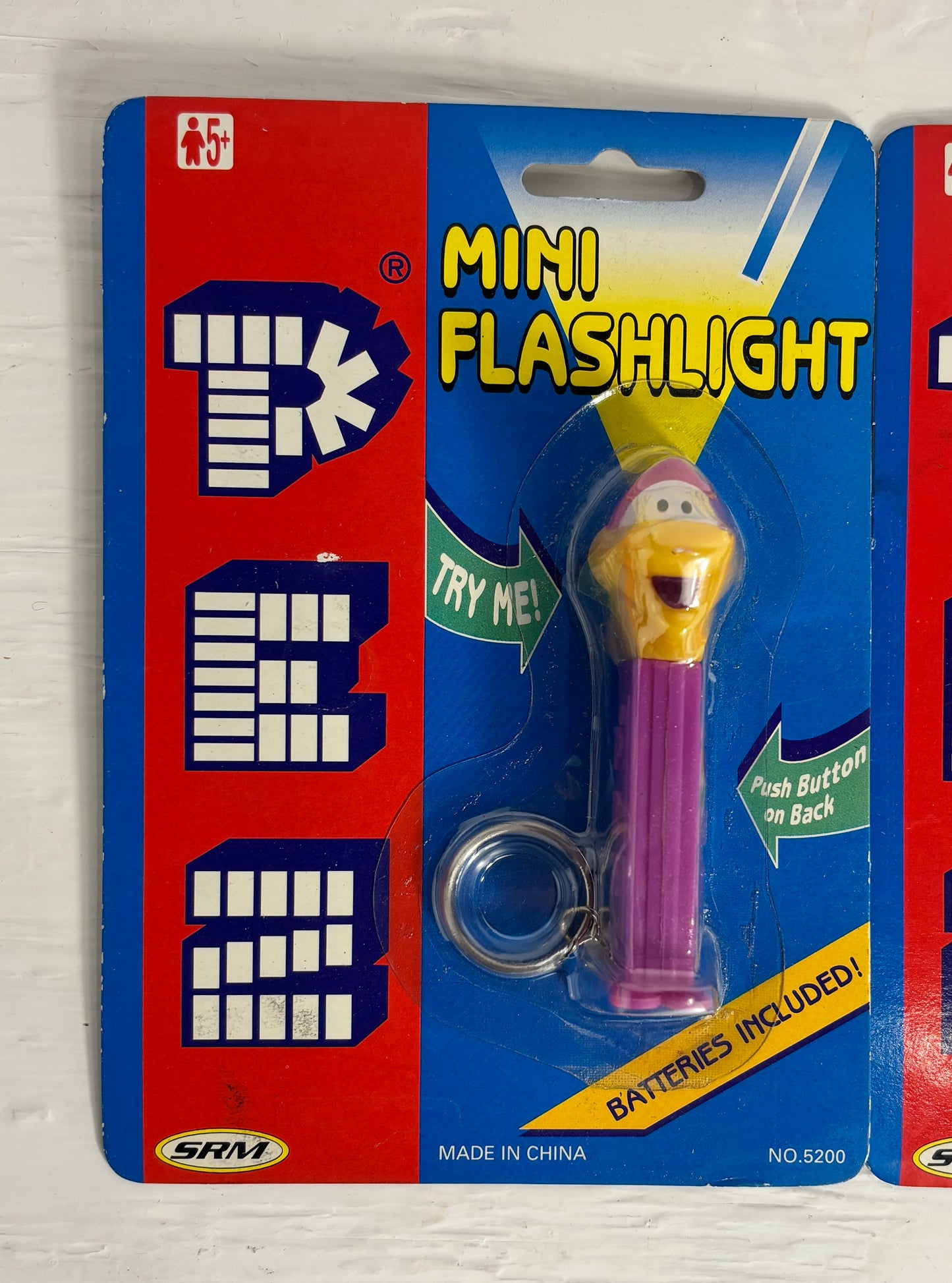 Vintage Pez Mini Flashlights New on Cards lot of 3