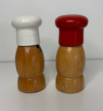Rare Wood Chef Theme Salt and Pepper Shakers