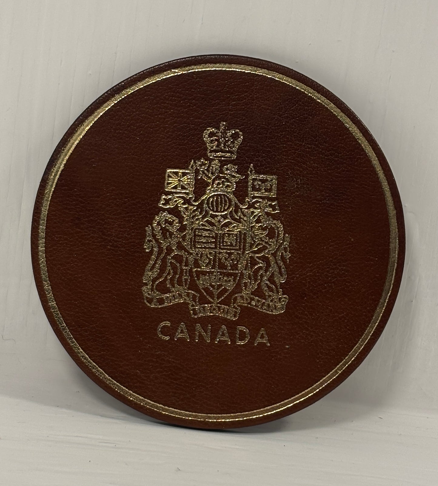 Tilley Canada Crest Leather Coaster Set