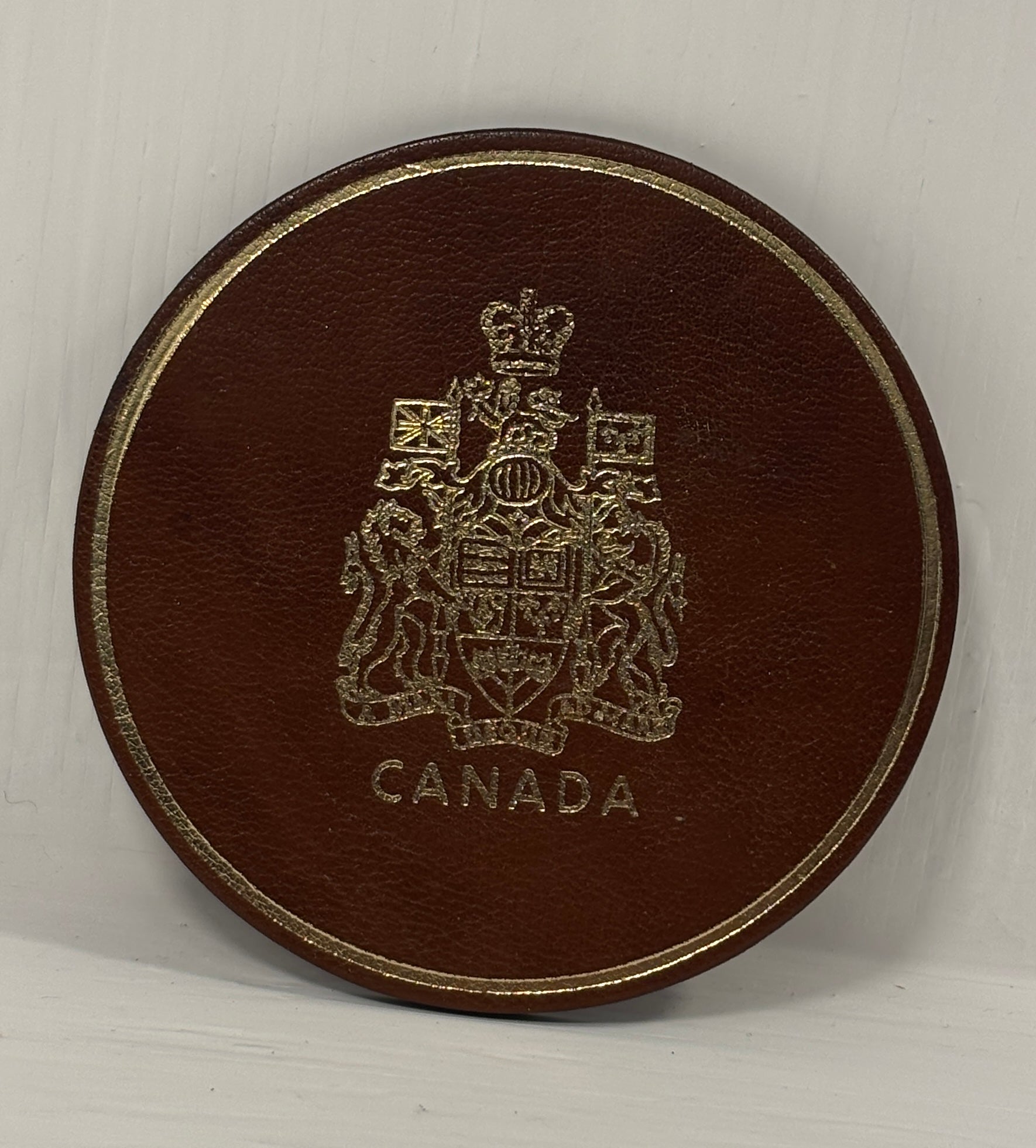 Tilley Canada Crest Leather Coaster Set