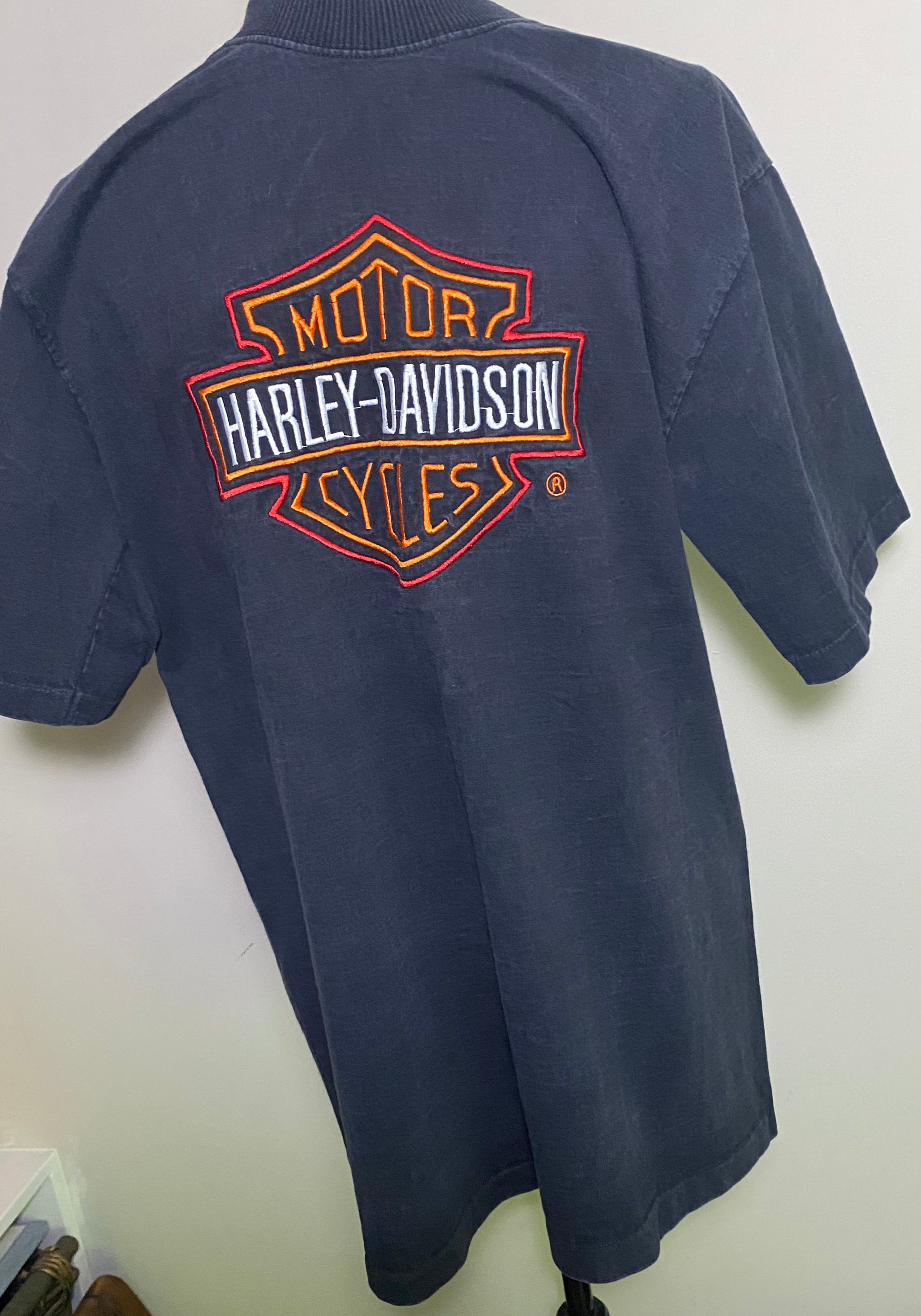 Vintage Single Stitch Harley Davidson Embroidered Logo T Shirt Large – HLJ  at Home