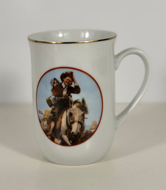 1982 Norman Rockwell Collection Young Love Mug