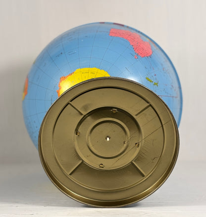 Ohio Art Tin World Globe With Zodiac Signs Base