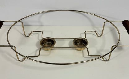 Inland Glass Carving Platter with Warming Caddy