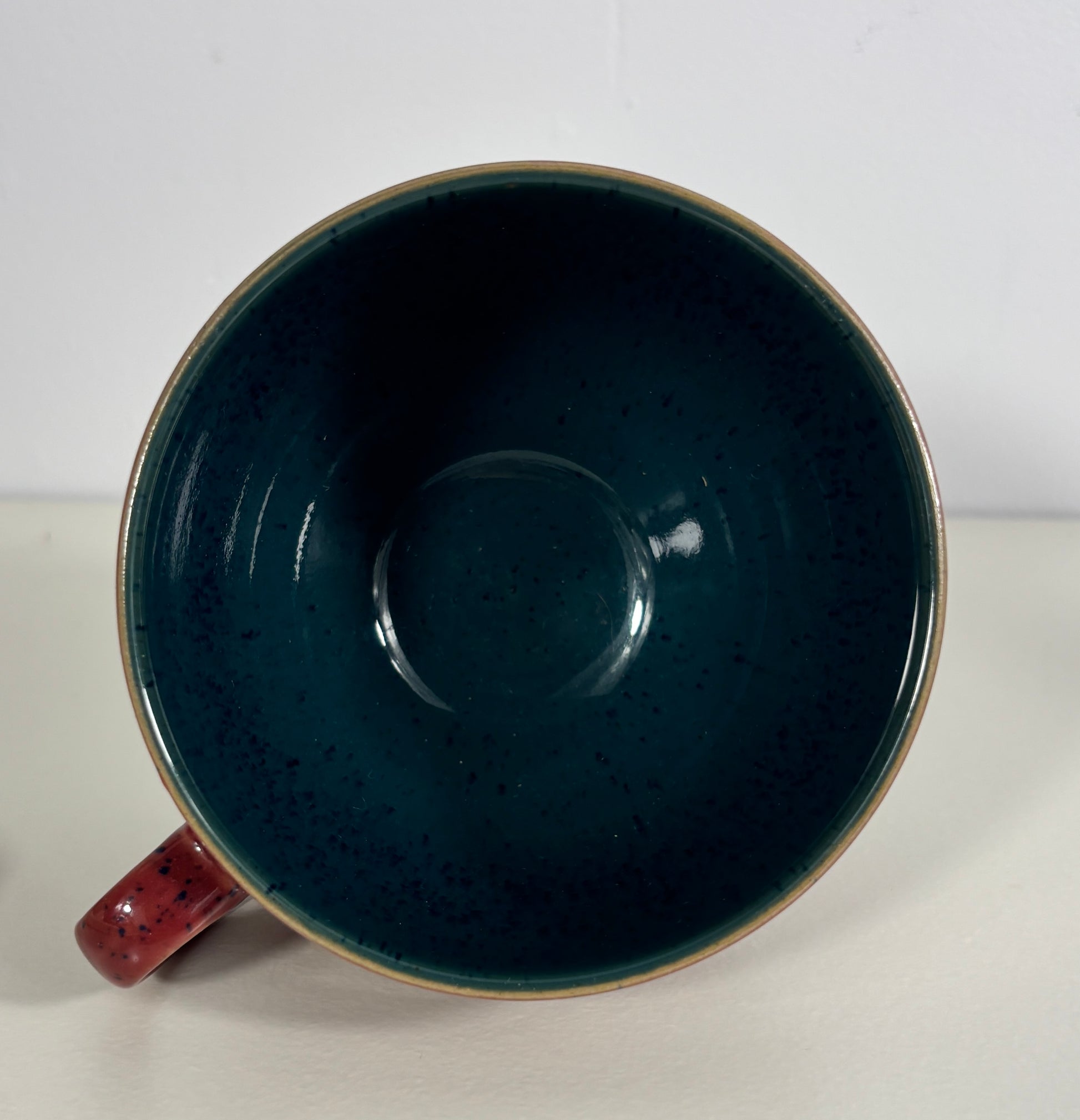 Denby Harlequin Red and Green Breakfast Teacup