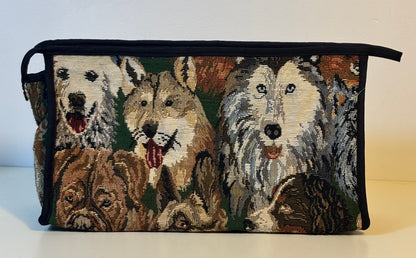 Maggi B Canada Vintage Dog Tapestry Clutch Purse