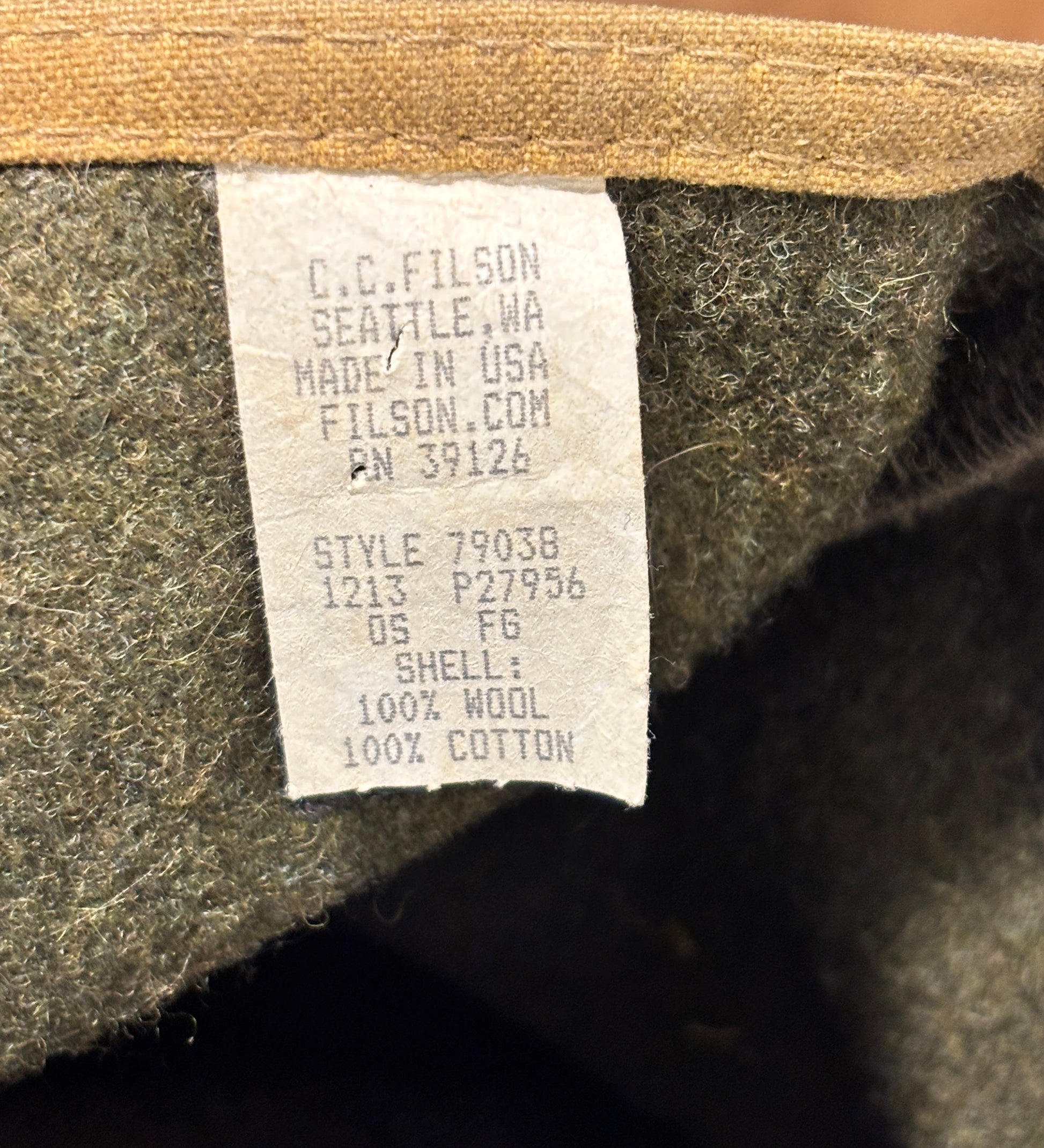 Filson Wool Riverkeeper Tote Bag