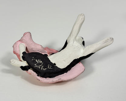 Handmade Boston Terrier in a Blanket Figurine