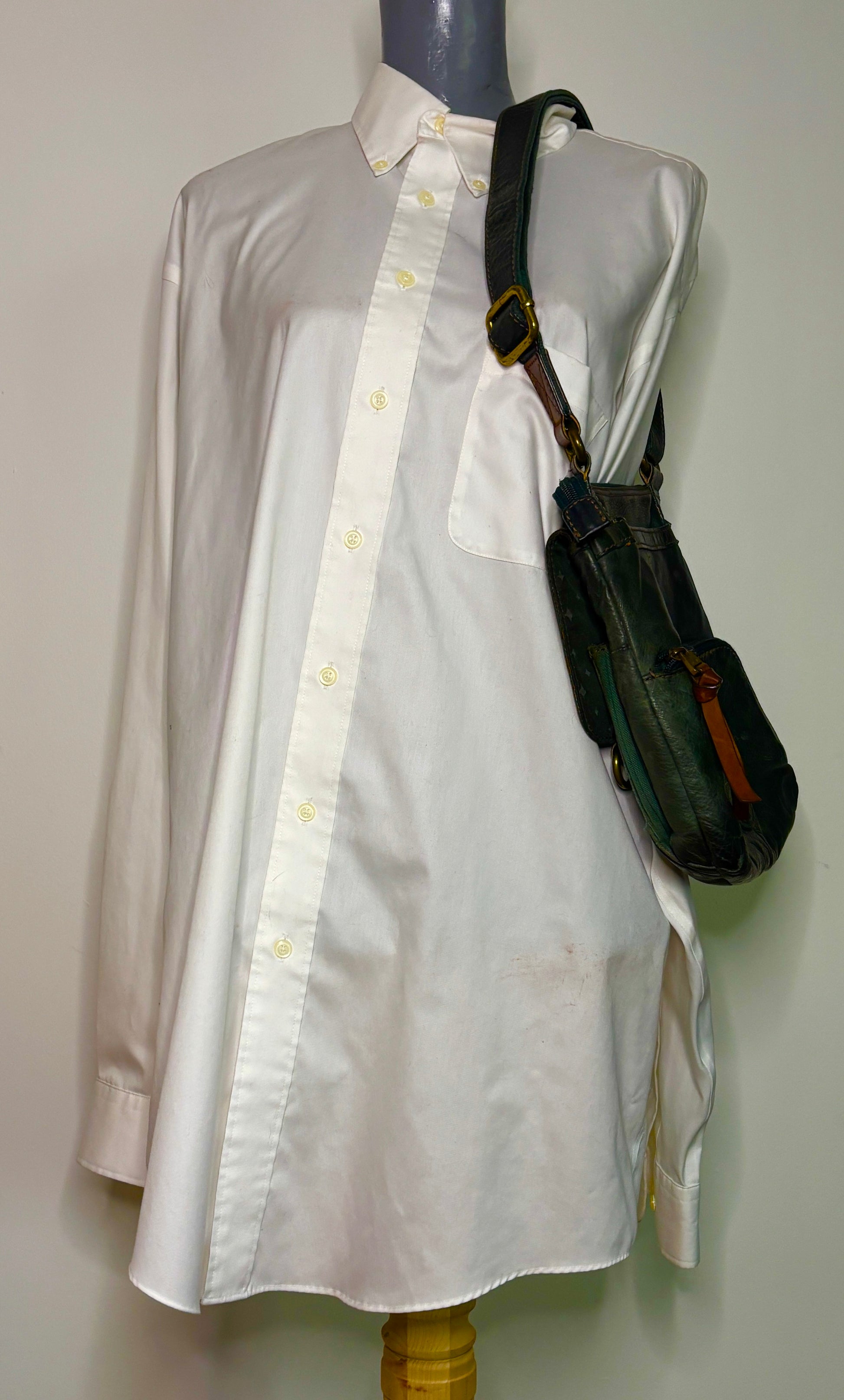 Fossil Morgan Traveler Green Leather Crossbody Purse