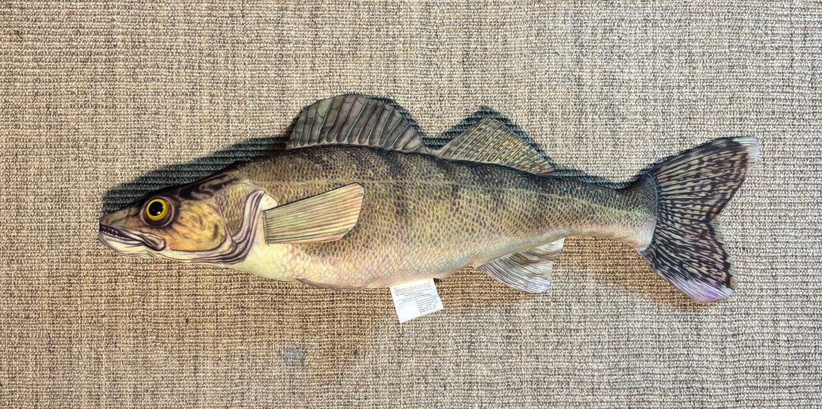 Gaby Zander Pikeperch Sander Lucioperca Plush Decorative Pillow Toy