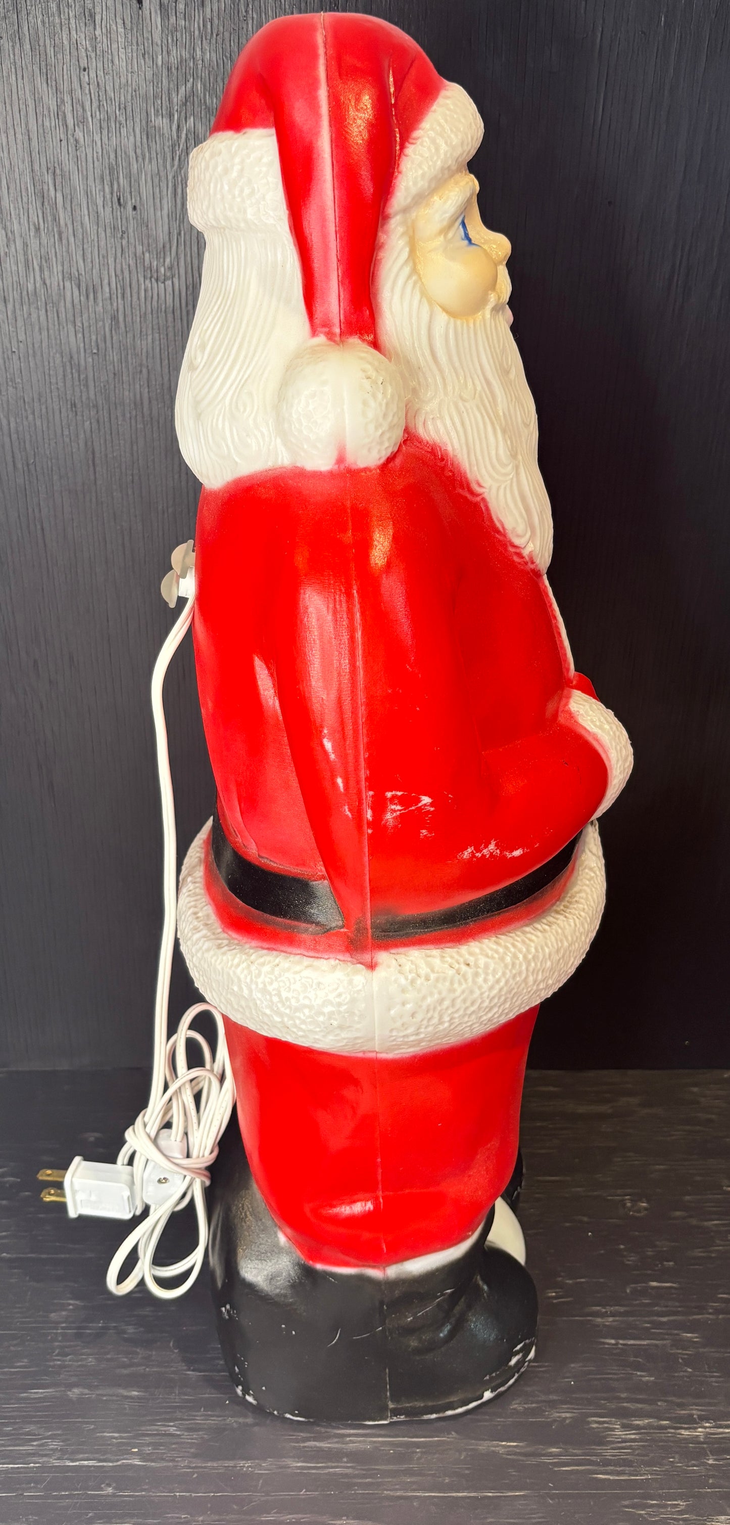 Vintage Union Products Plastic Christmas Blow Mold Santa