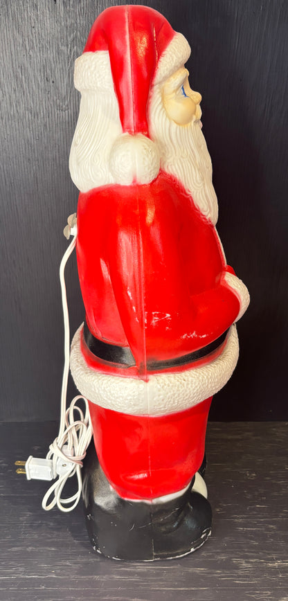Vintage Union Products Plastic Christmas Blow Mold Santa