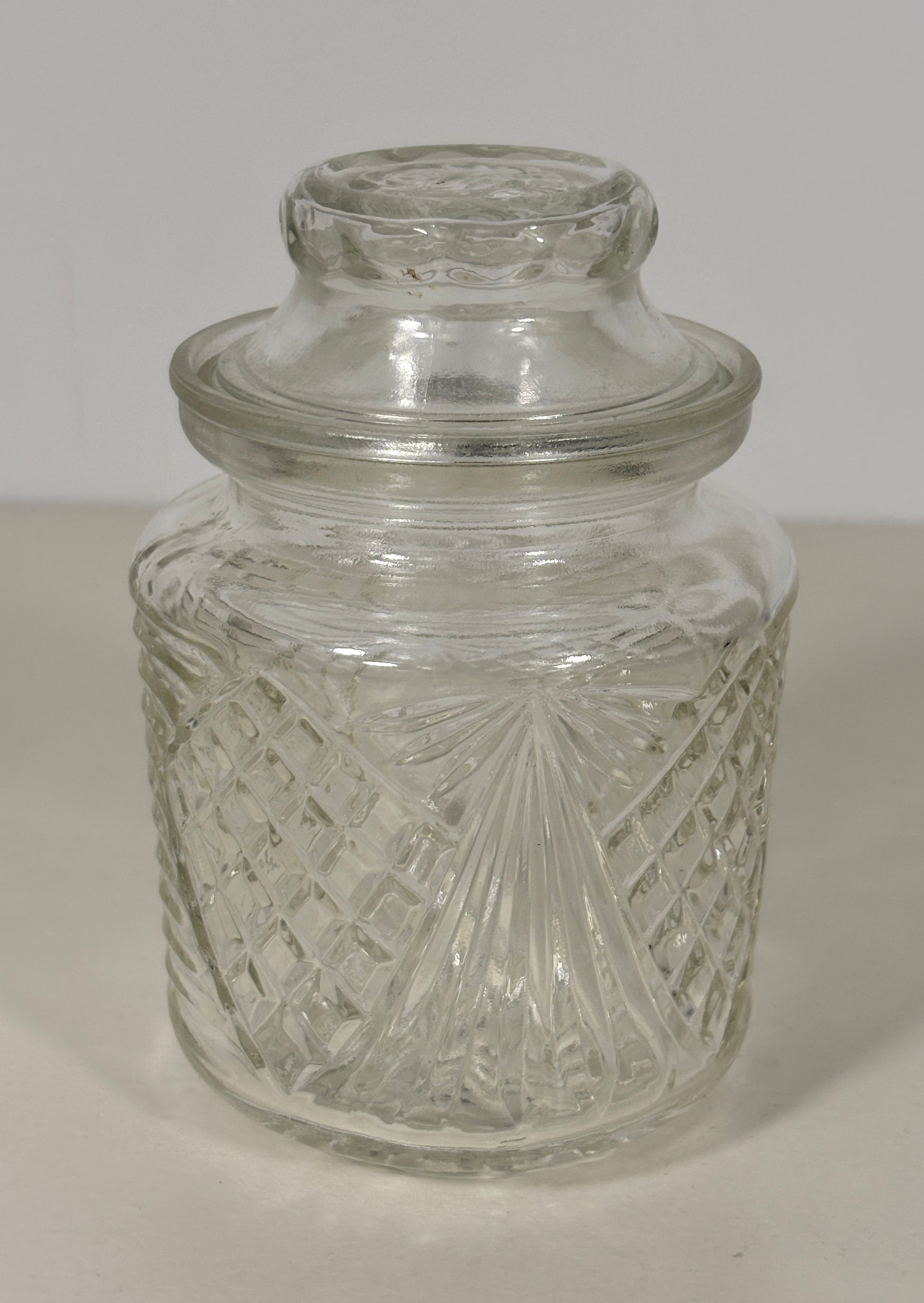 Anchor Hocking Wexford Starburst Clear Glass Jam Jar