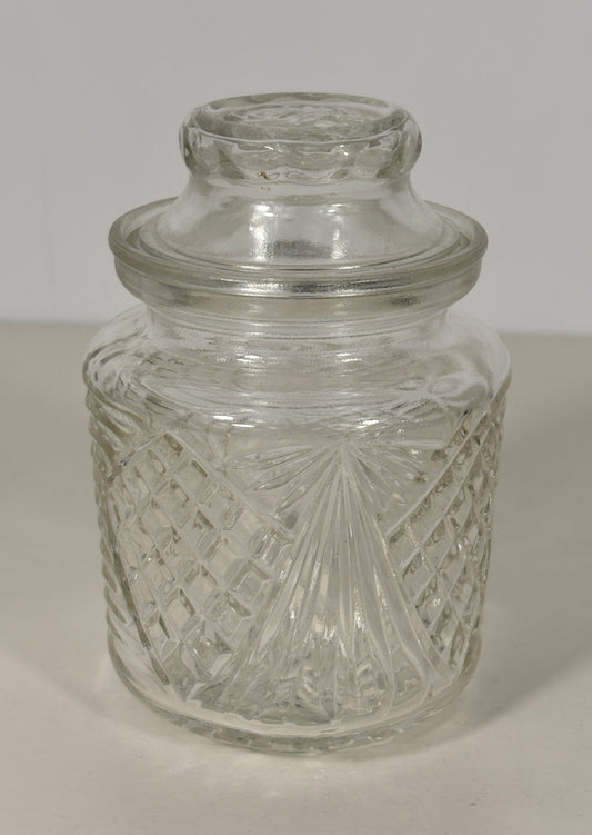 Anchor Hocking Wexford Starburst Clear Glass Jam Jar