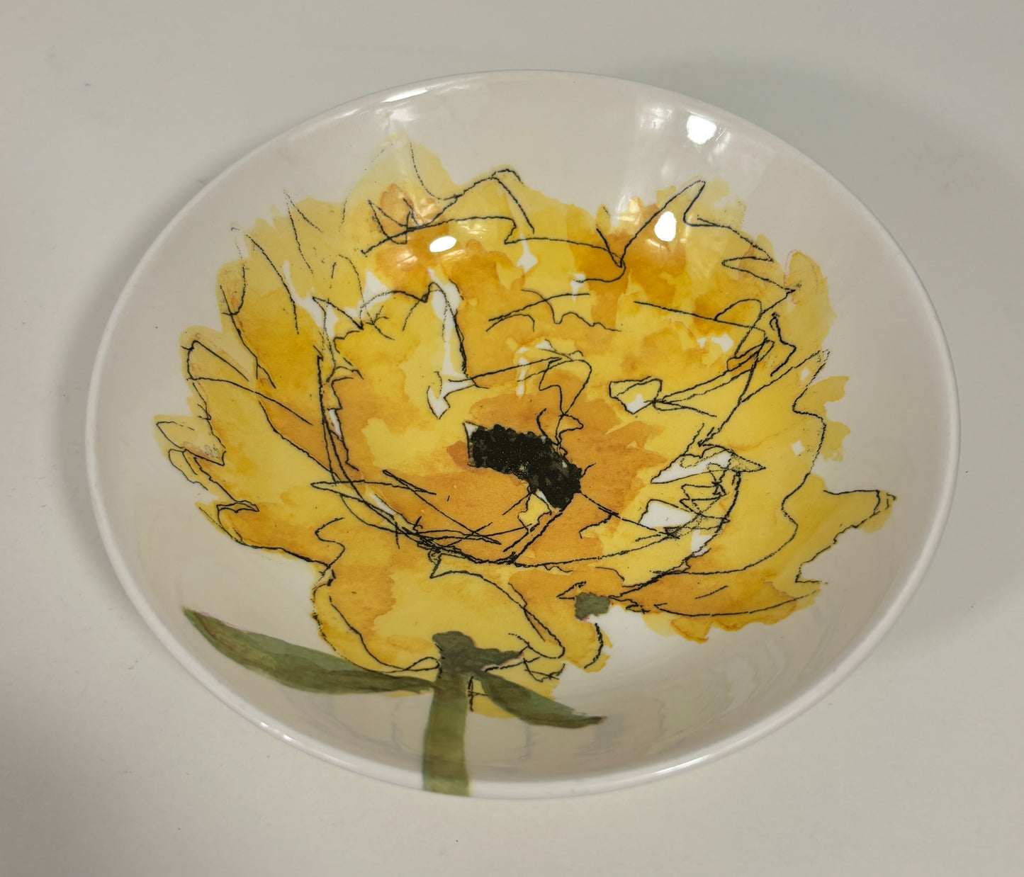 Royal Stafford Yellow Poppy Soup Bowl