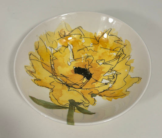 Royal Stafford Yellow Poppy Soup Bowl
