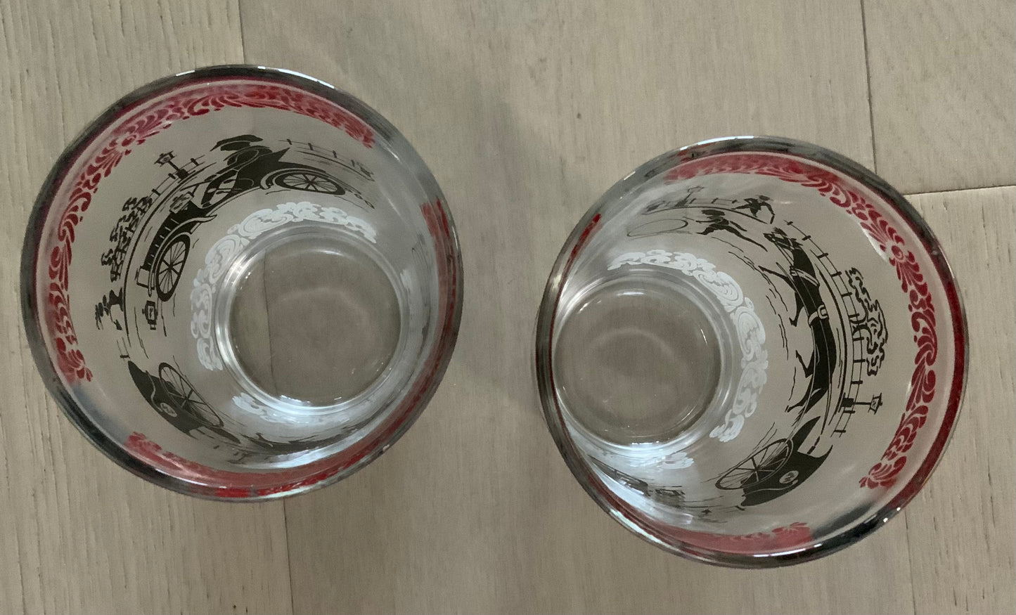 Hazel Atlas Stagecoach Horse and Buggy Glasses