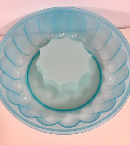 Aqua Blue Tupperware Jel-Ring Vintage Jello Mold