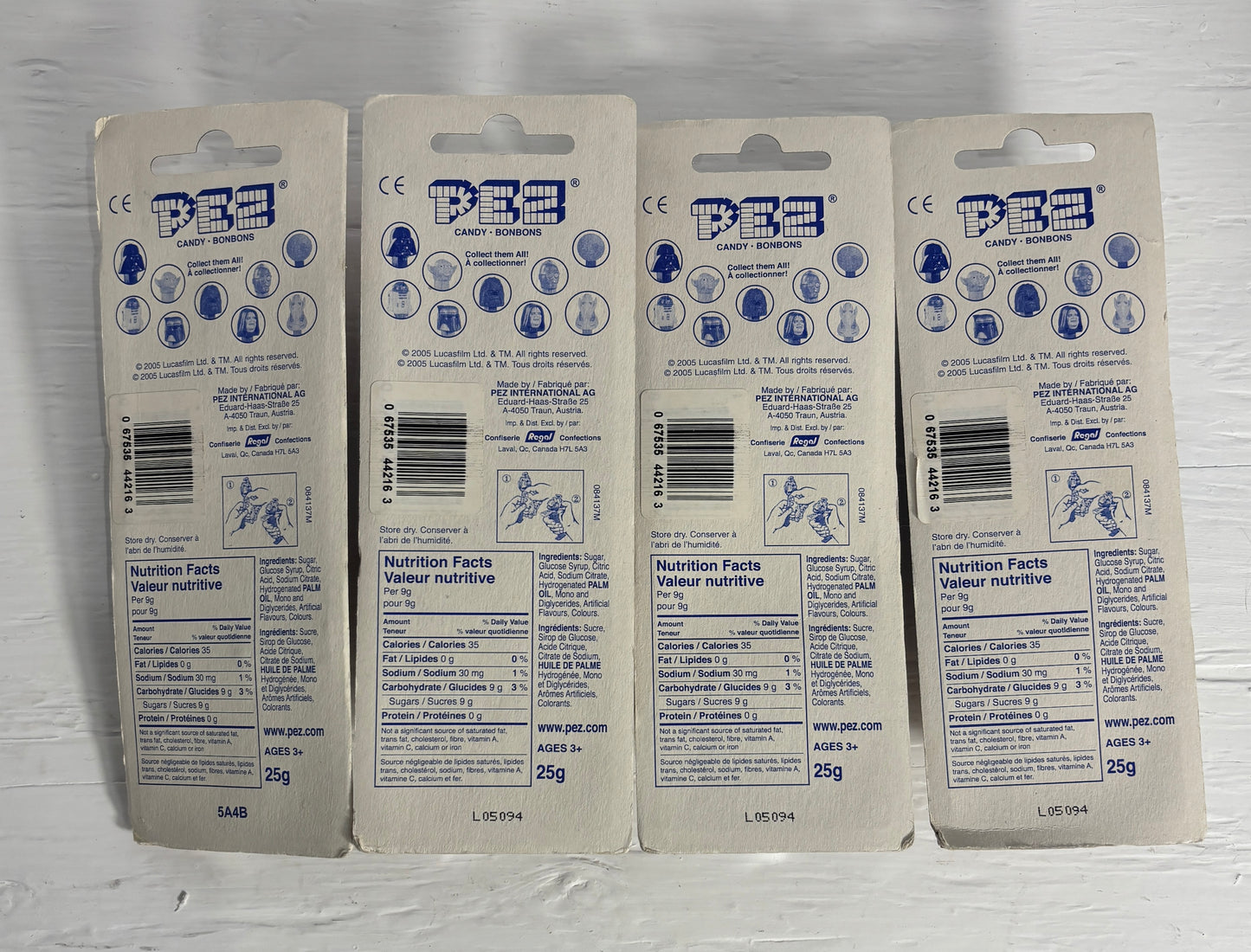 Star Wars Pez Dispensers New on Cards