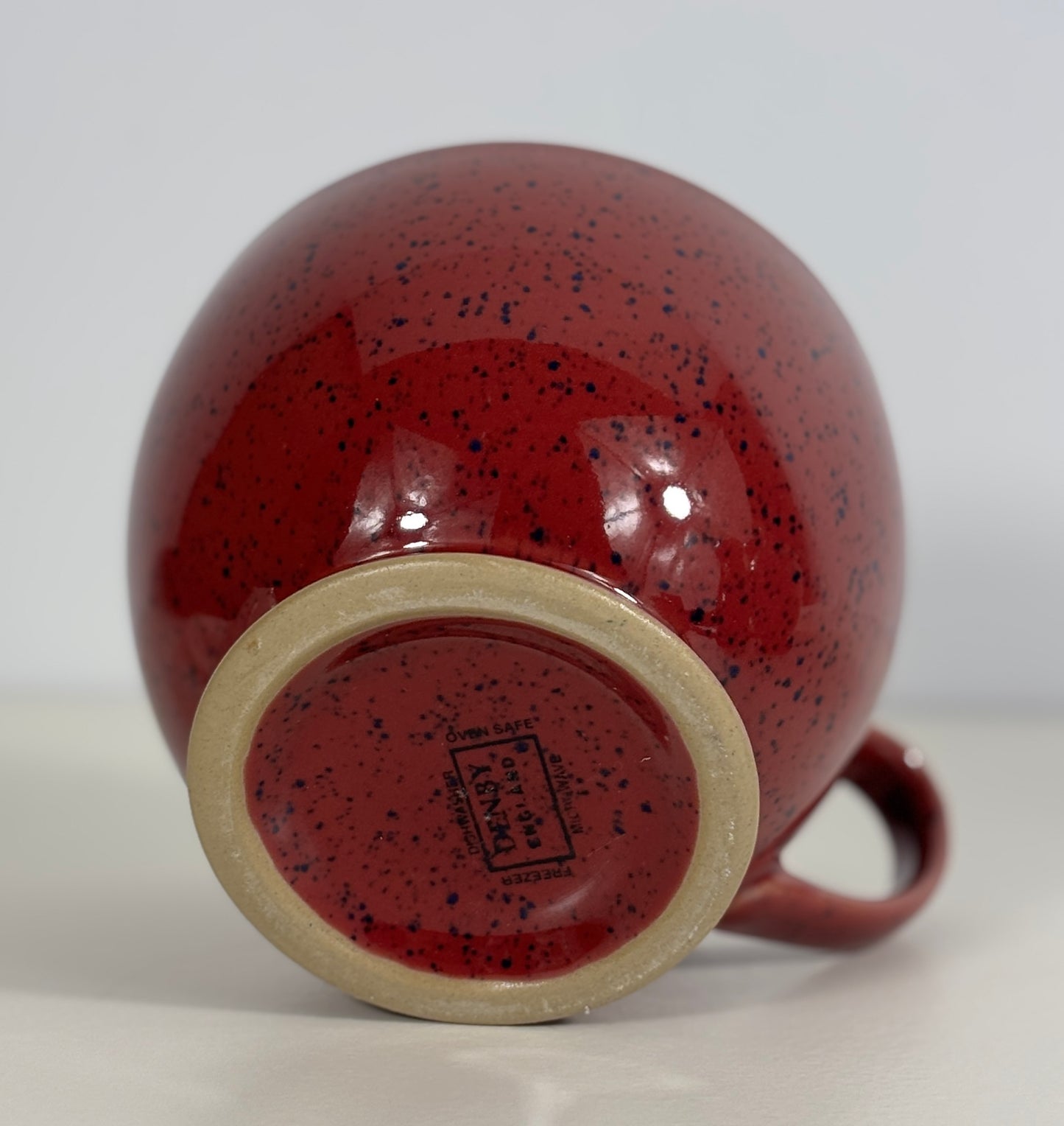 Denby Harlequin Red and Green Breakfast Teacup