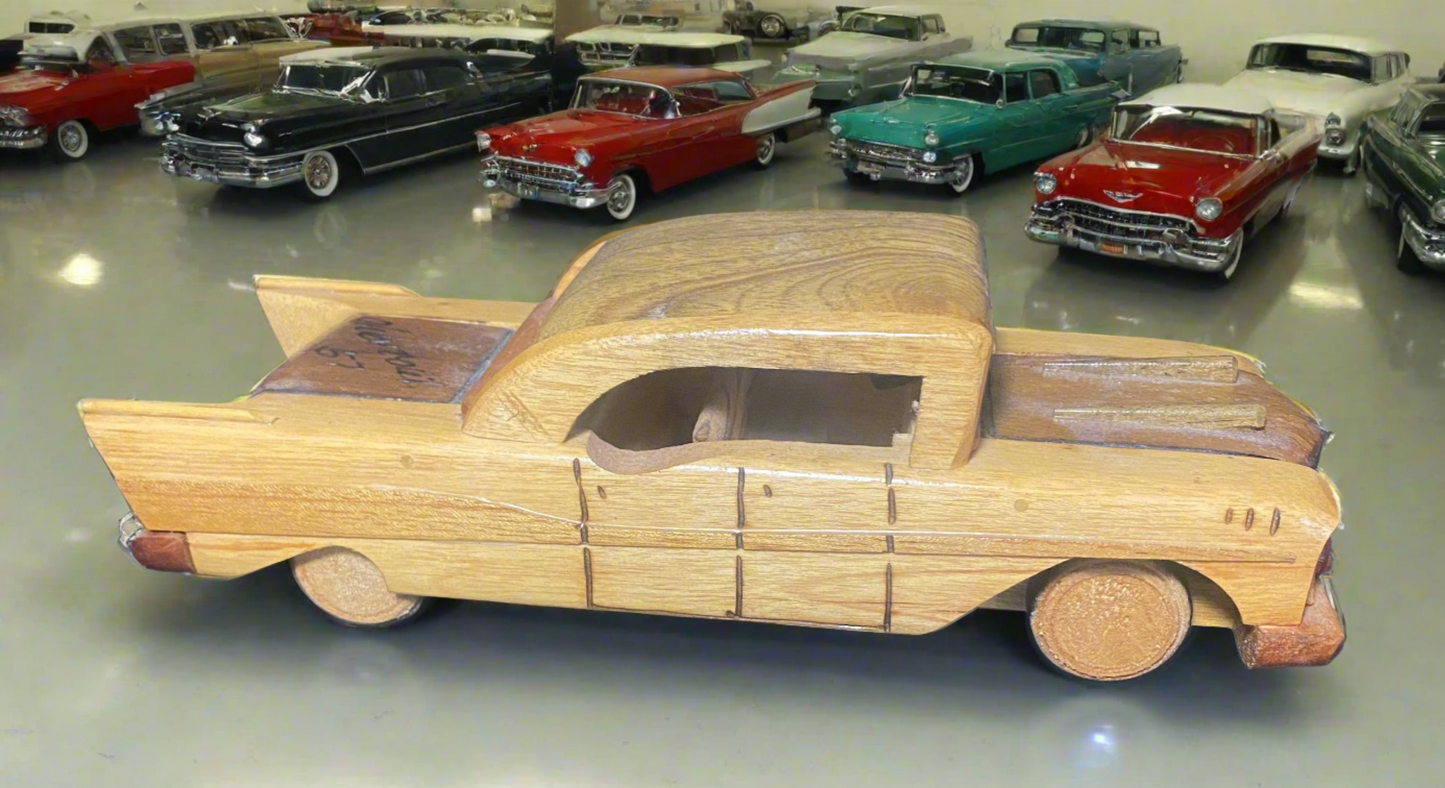 1956 Cadillac Hand Made Wood Model