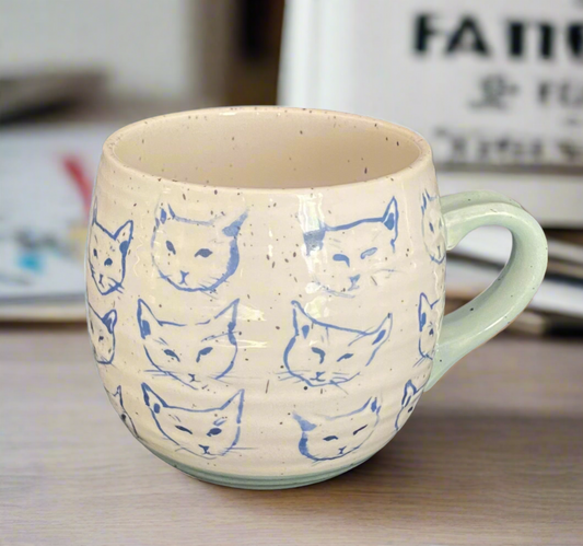 Anthropologie Cat Faces Mug by Leah Reena Goren