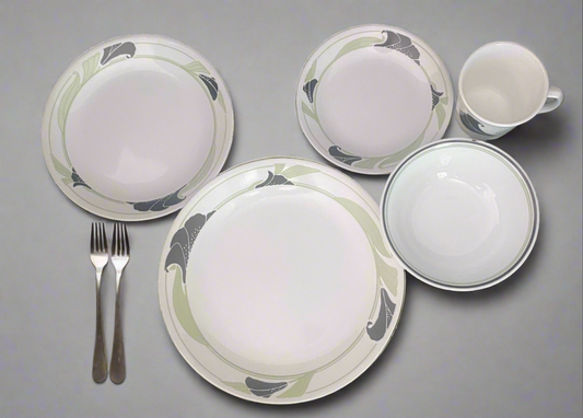 Corelle Black Orchid Dinner Set