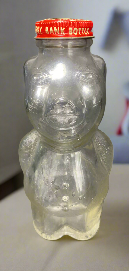 glass bear piggy bank