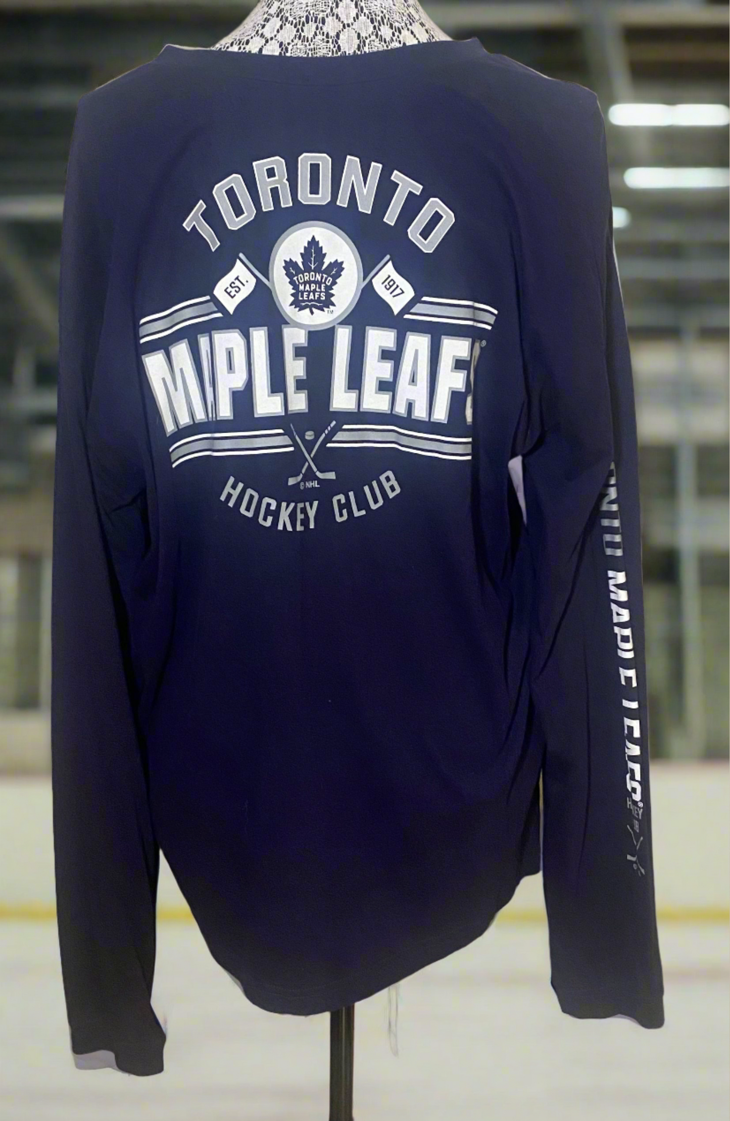 Toronto Maple Leafs Graphic Long Sleeve T shirt Adult XL