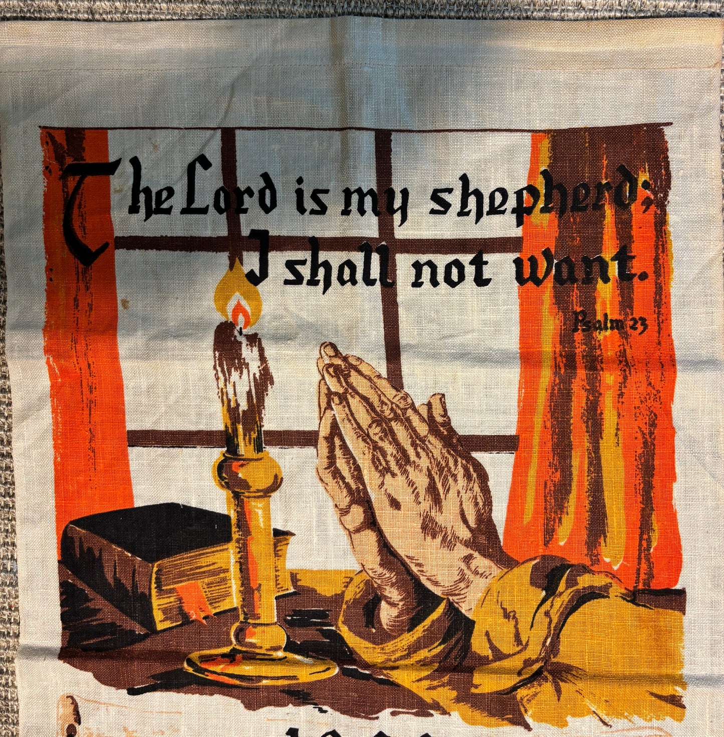 1969 Calendar Psalm 23 Decorative Hanging