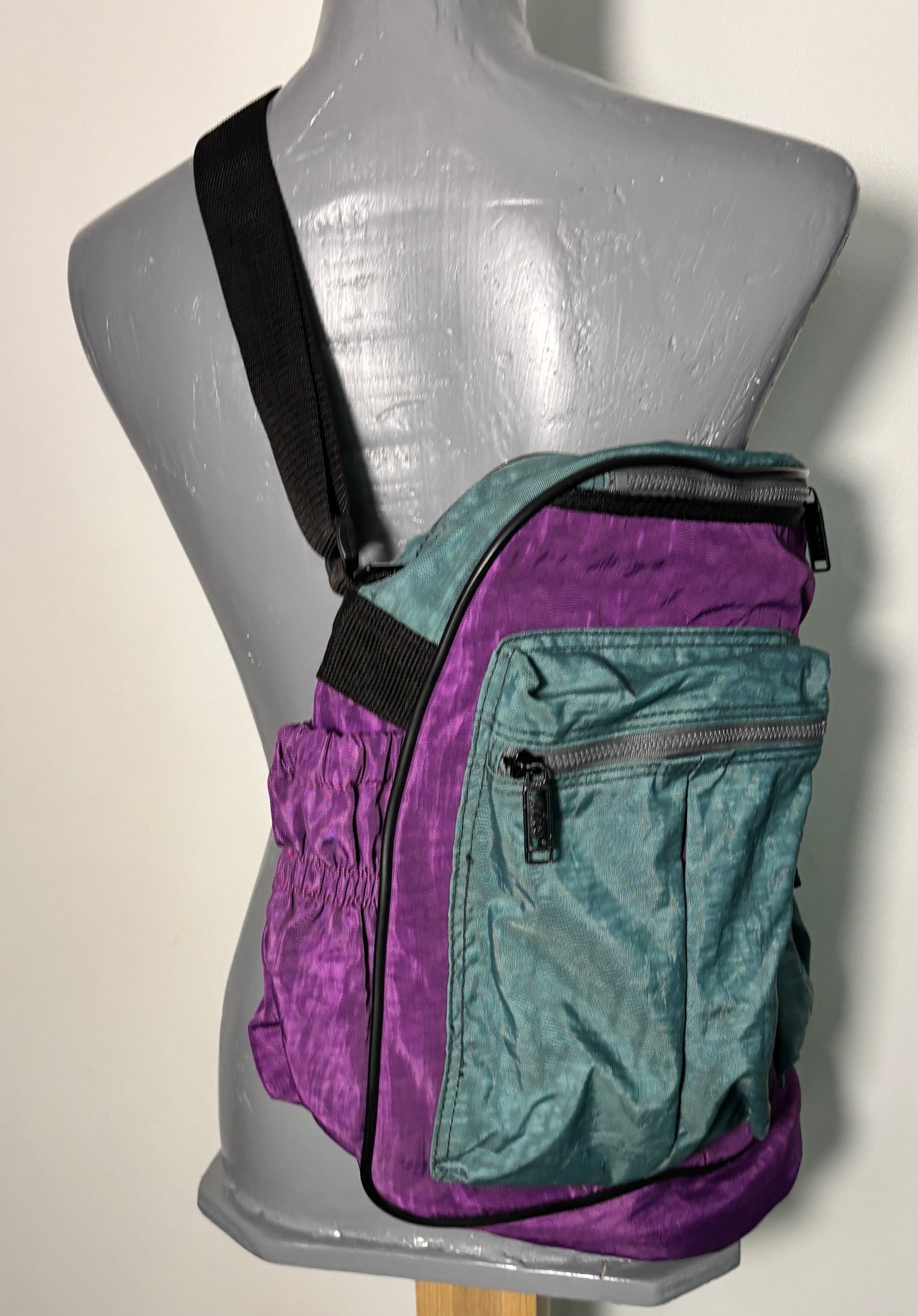 Purple and Teal Vintage Prince Duffle Bag