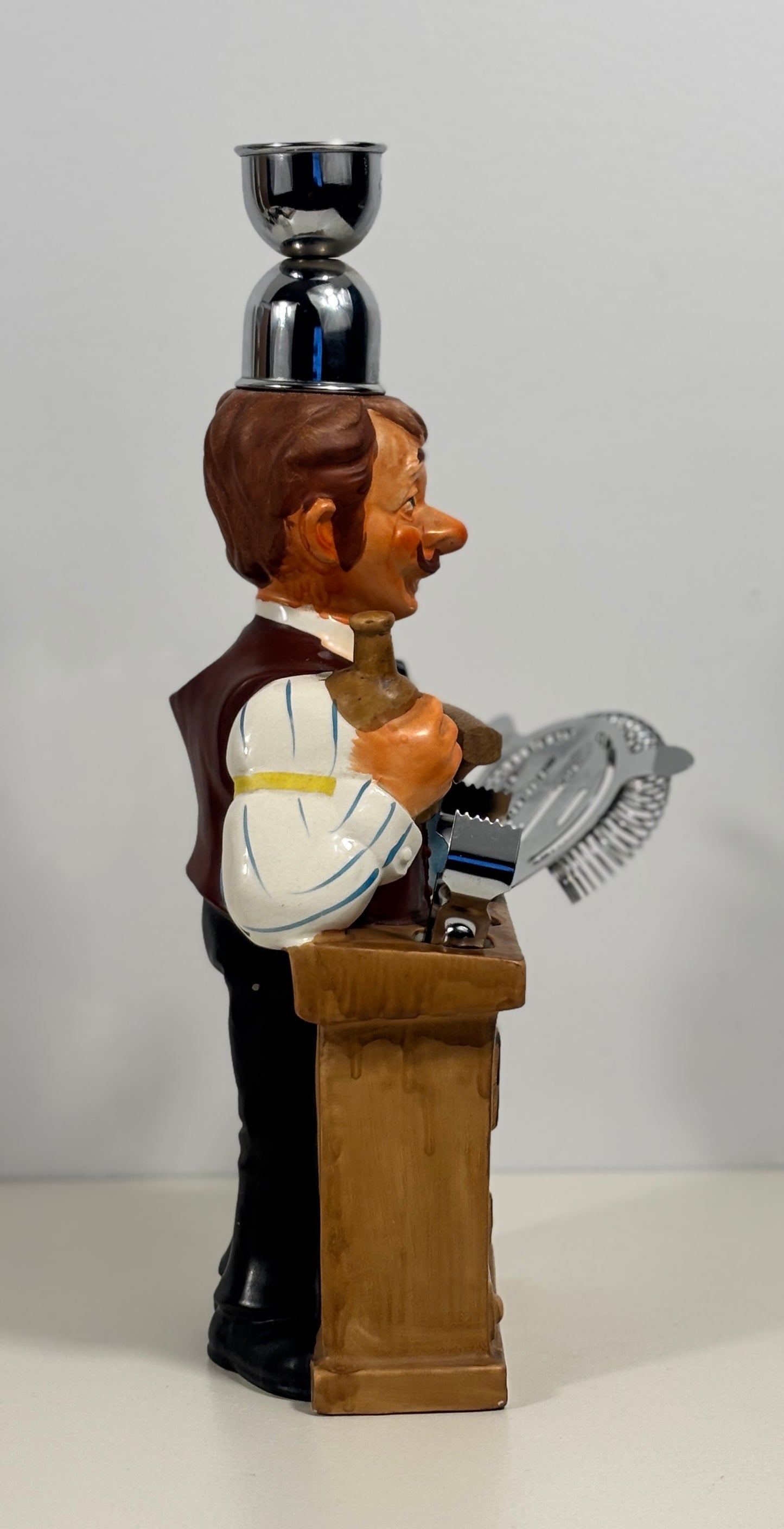 1960s Moe the Bartender Bar Tool Holder Set
