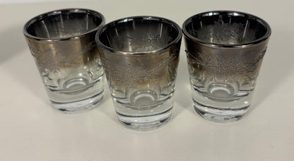 Vitreon Queens Lustreware Silver Fade Shot Glass Set