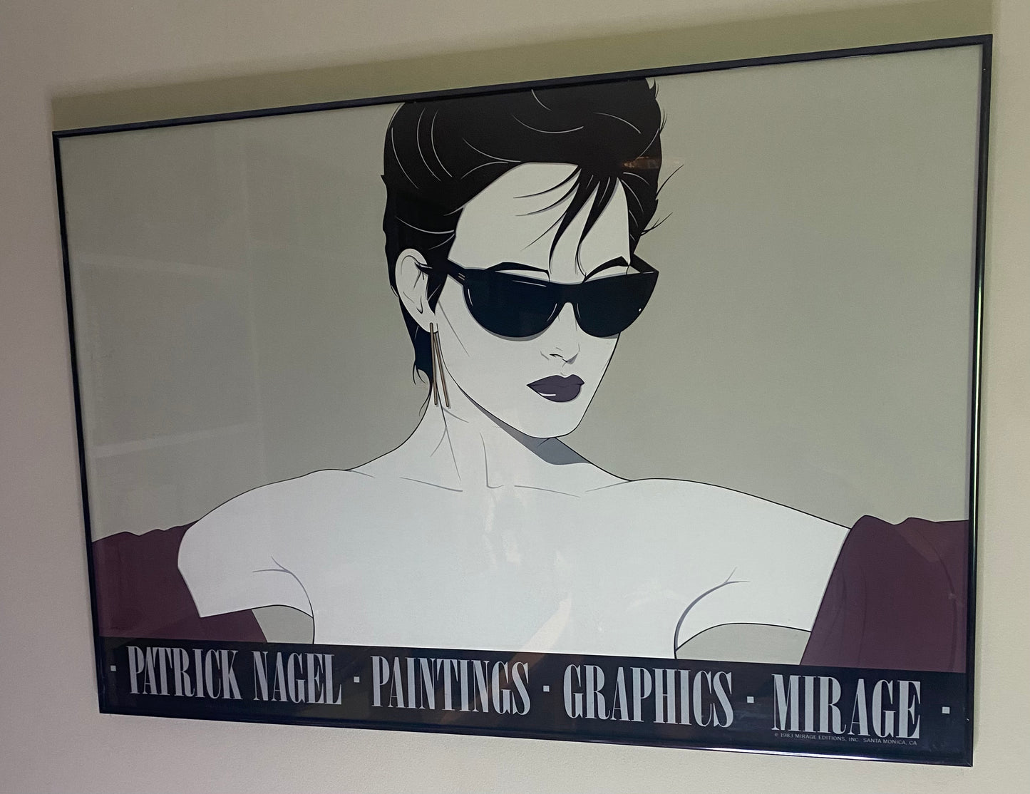 Patrick Nagel Framed Mirage Edition Sunglasses Poster