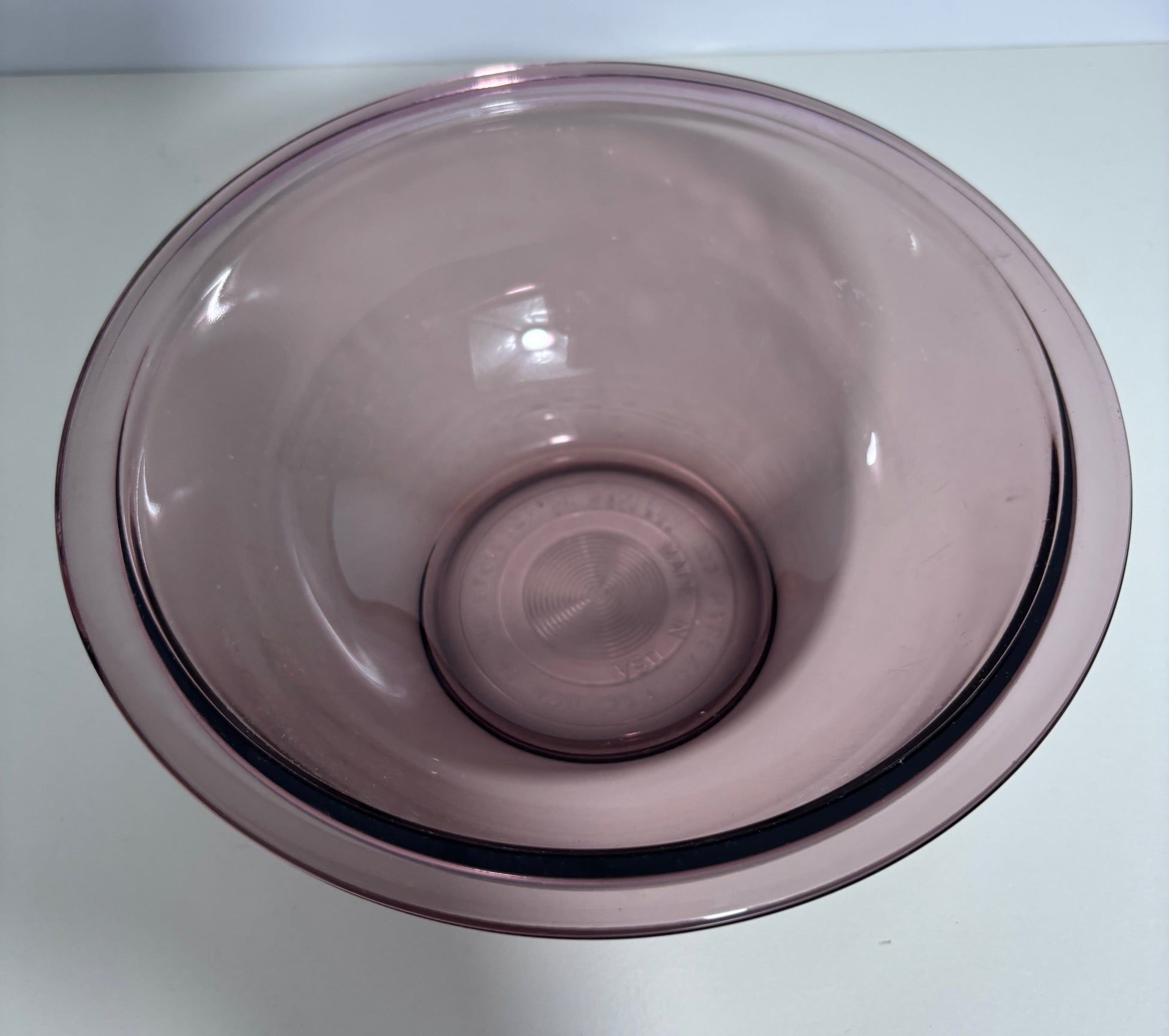 Vintage Cranberry Pyrex Covered Casserole Dish
