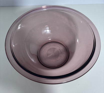 Vintage Cranberry Pyrex Covered Casserole Dish