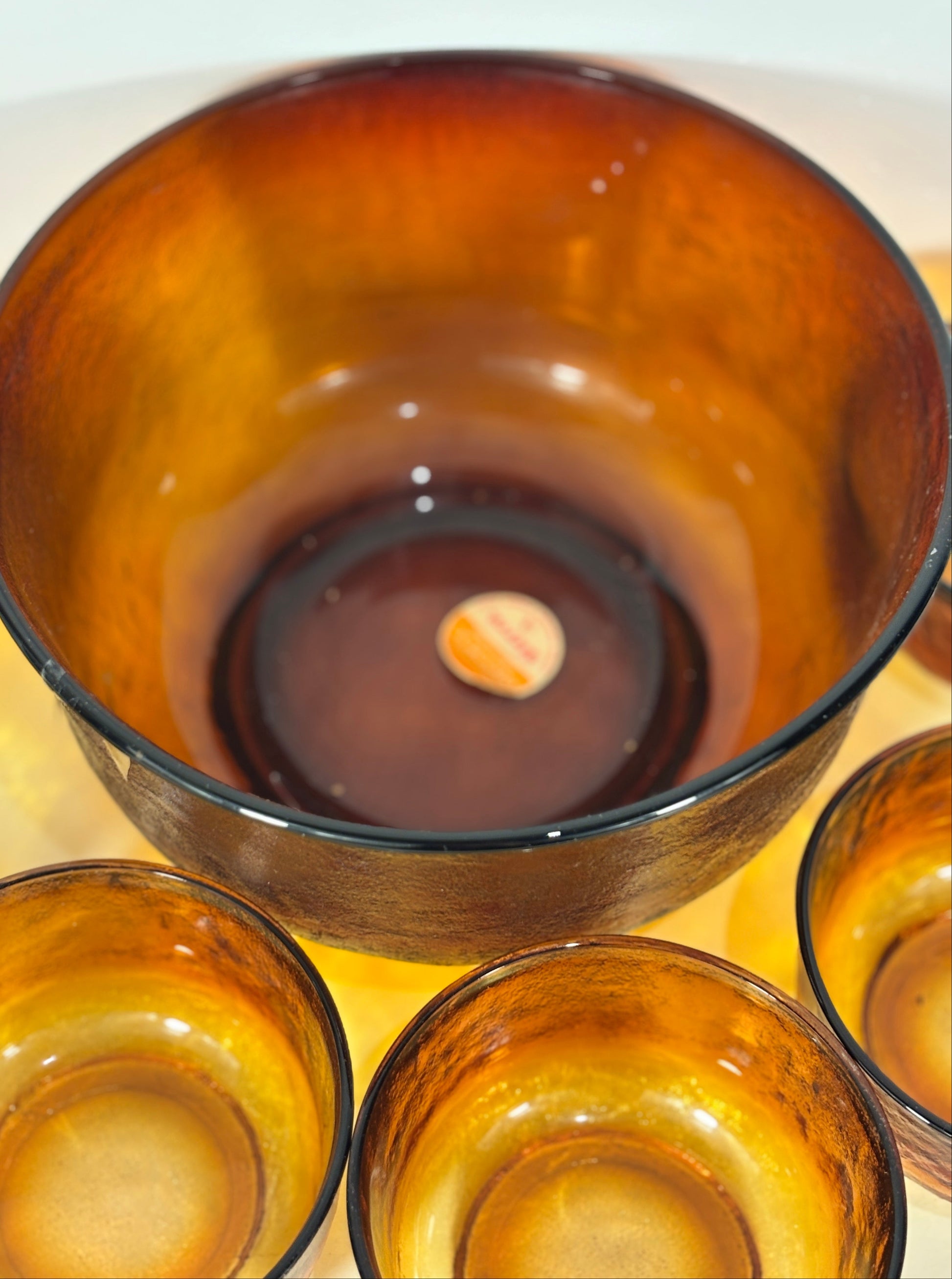 Arcoroc Sierra Amber Glass Bowl Set