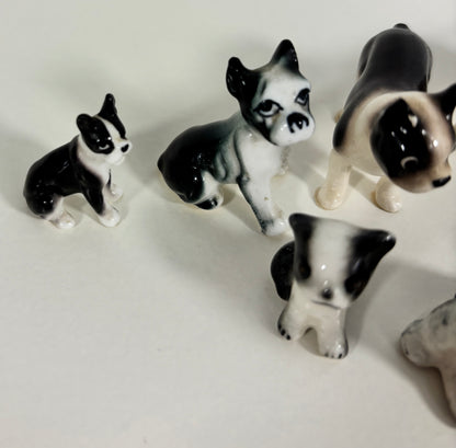 Lot of Boston Terrier Frenchie Miniature Dog Figurines