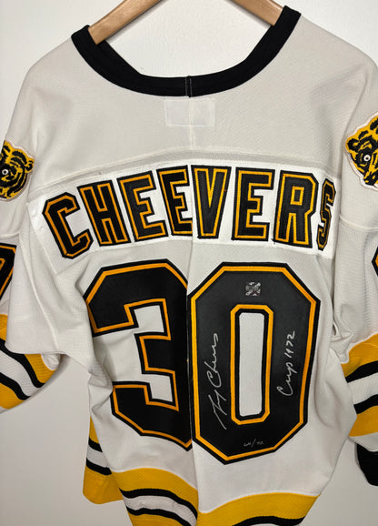 Hockey jersey with 'Cheevers' and number '30' on a white background