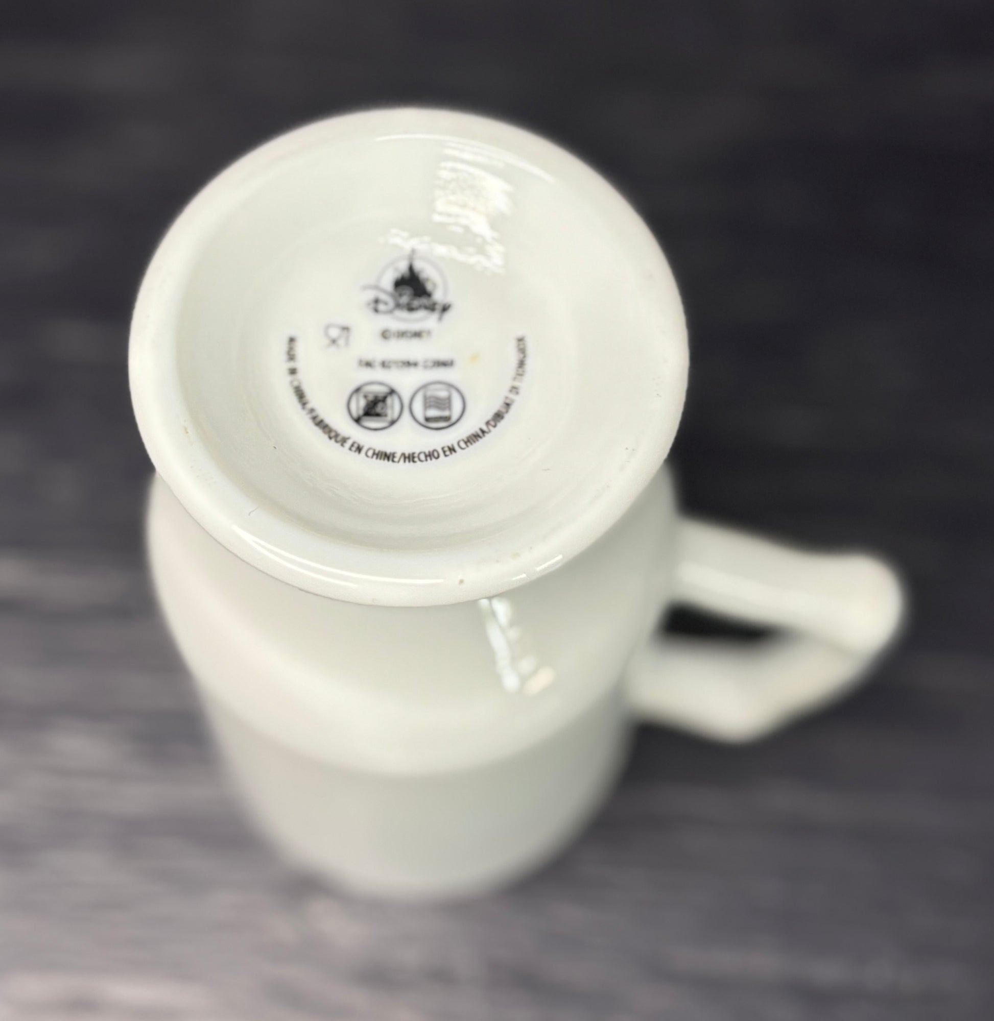 Disney Mickey Mouse White Milk Glass Pedestal Mug