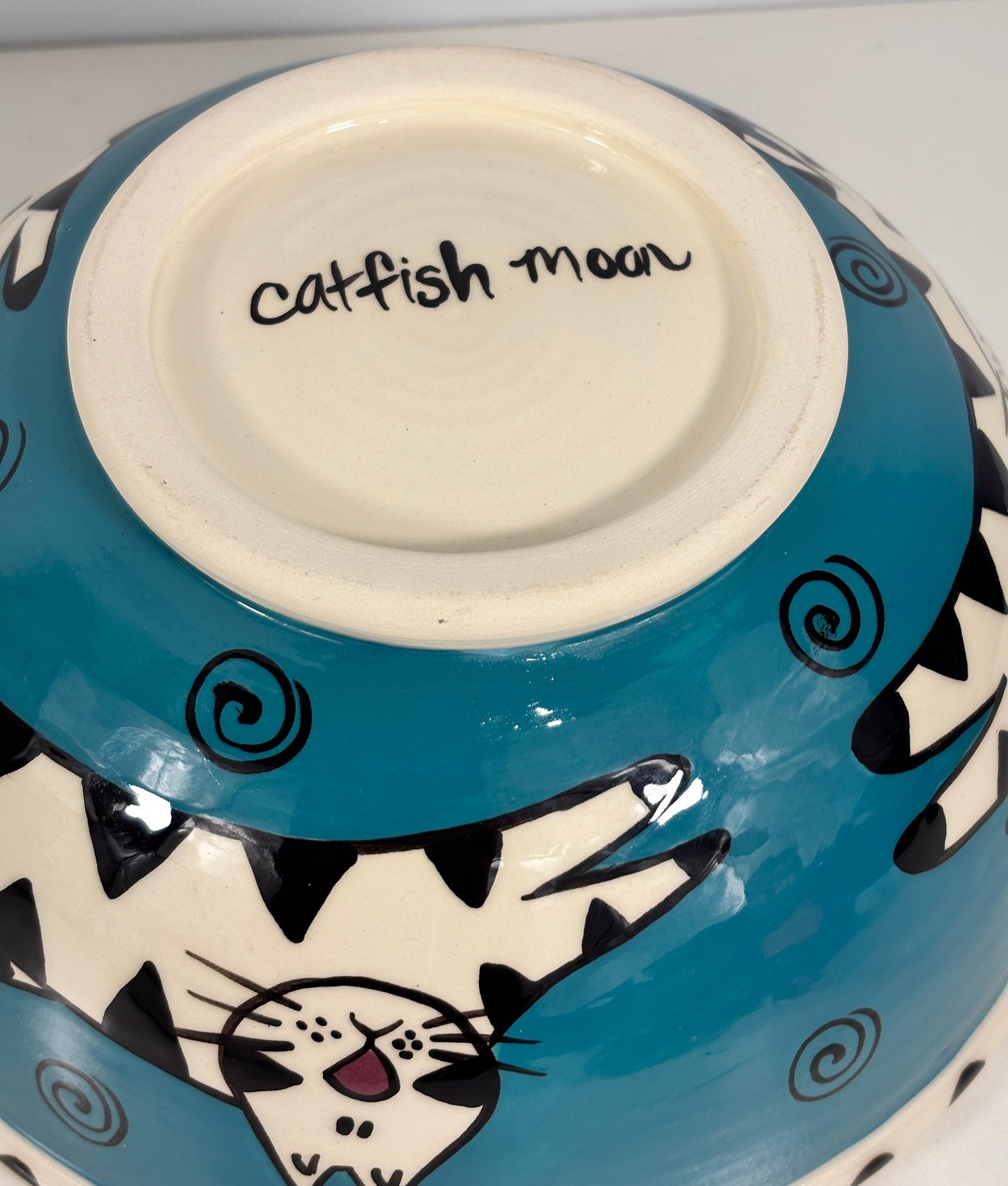 Catfish Moon Cat Theme Serving Bowl