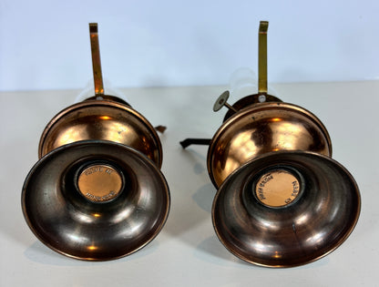 Made in Hong Kong Vintage Copper Oil Lamps