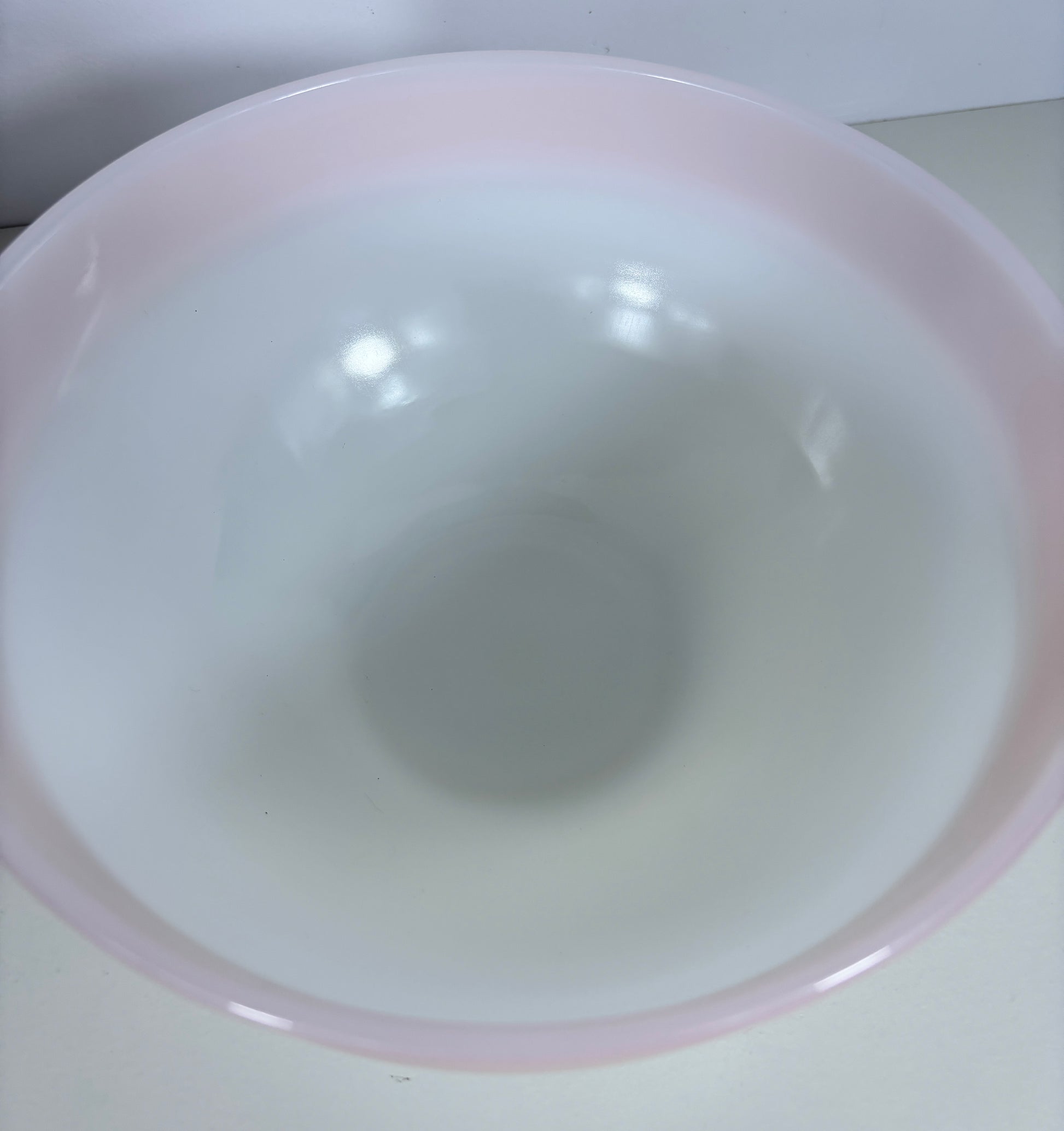 Fire King 9 Inch Pink Colonial Band Mixing Bowl
