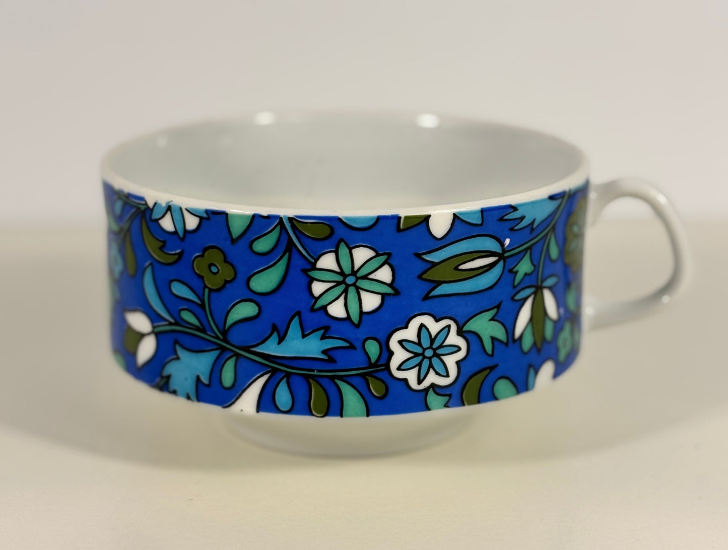 Holt Howard Flower Power Floral Flat Latte Cup