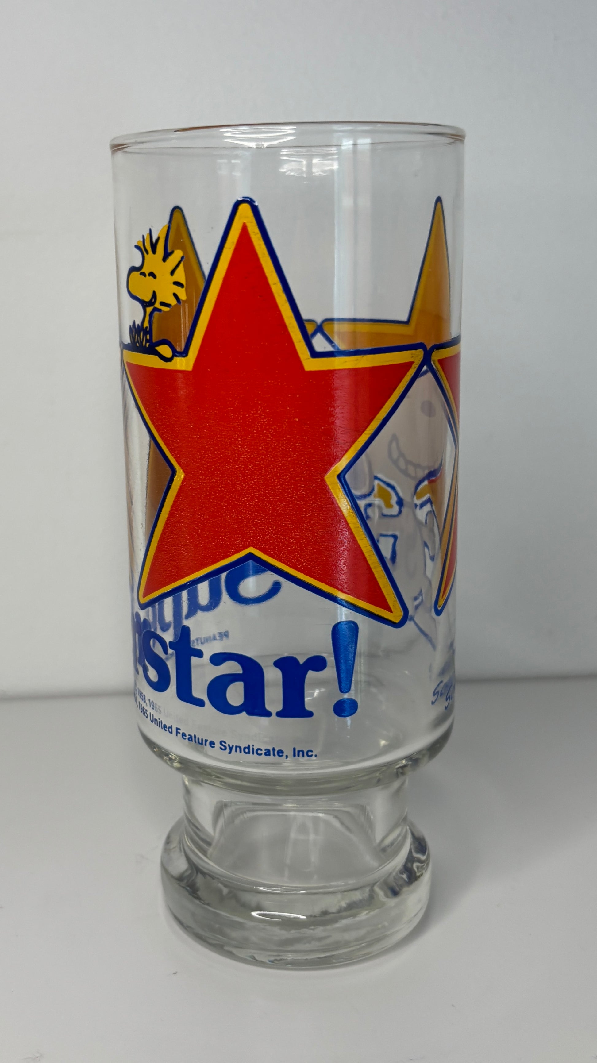 1960s Snoopy and Woodstock Superstar Drink Glass