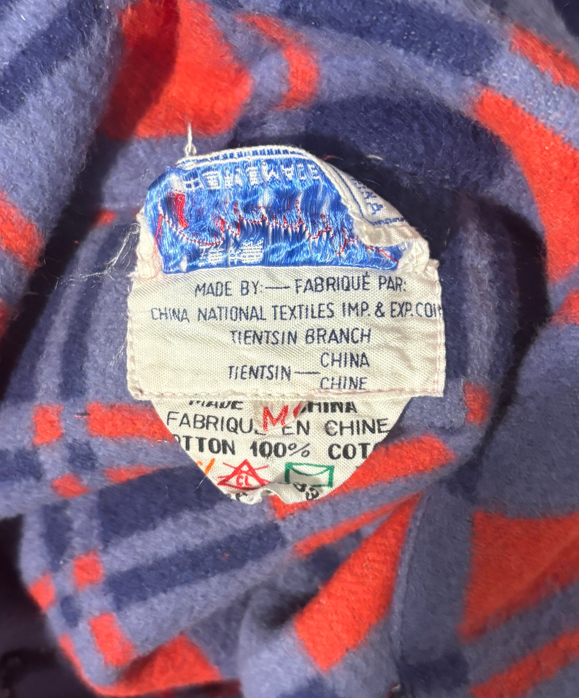 Vintage Champion Blue Red Flannel Lumberjack Shirt Adult M