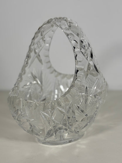 Bohemia Pinwheel Star Hand Cut Crystal Basket
